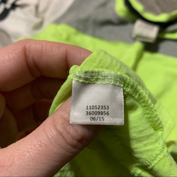 PINK Victoria’s Secret Neon Green 3/4 long sleeve Shirt; XS - Picture 7 of 12